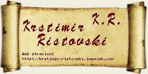 Krstimir Ristovski vizit kartica